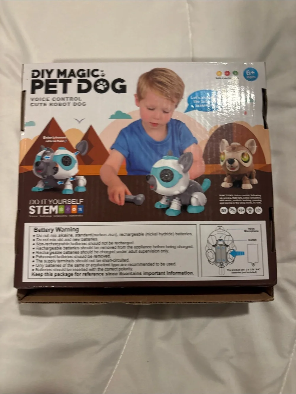 Stem DIY Magic Pet Dog Toy Robot Voice Controlled (Brown)